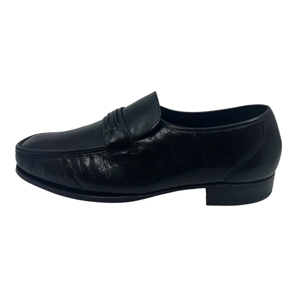 Florsheim Jareth Black Slip On Moc Dress Leather Shoes Mens Size 10eee 12073 EUC